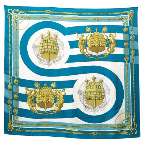 hermes chateaux d& 39|HERMES Silk Chateaux D' Arriere Scarf 70 .